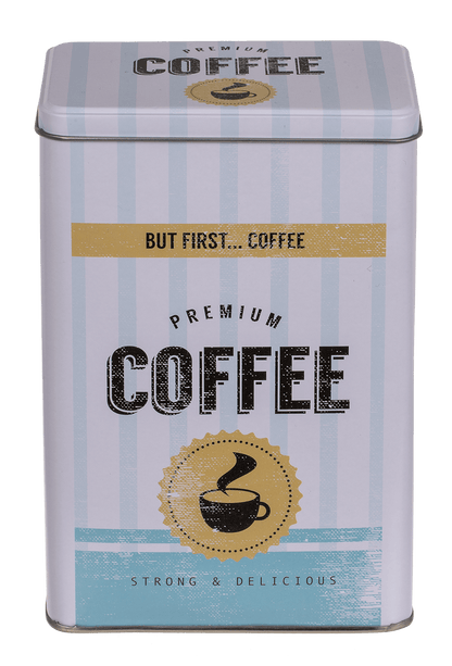 Rectangular tin box, Yellow-Blue,