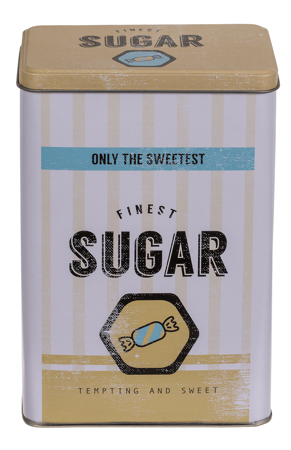 Rectangular tin box, Yellow-Blue,