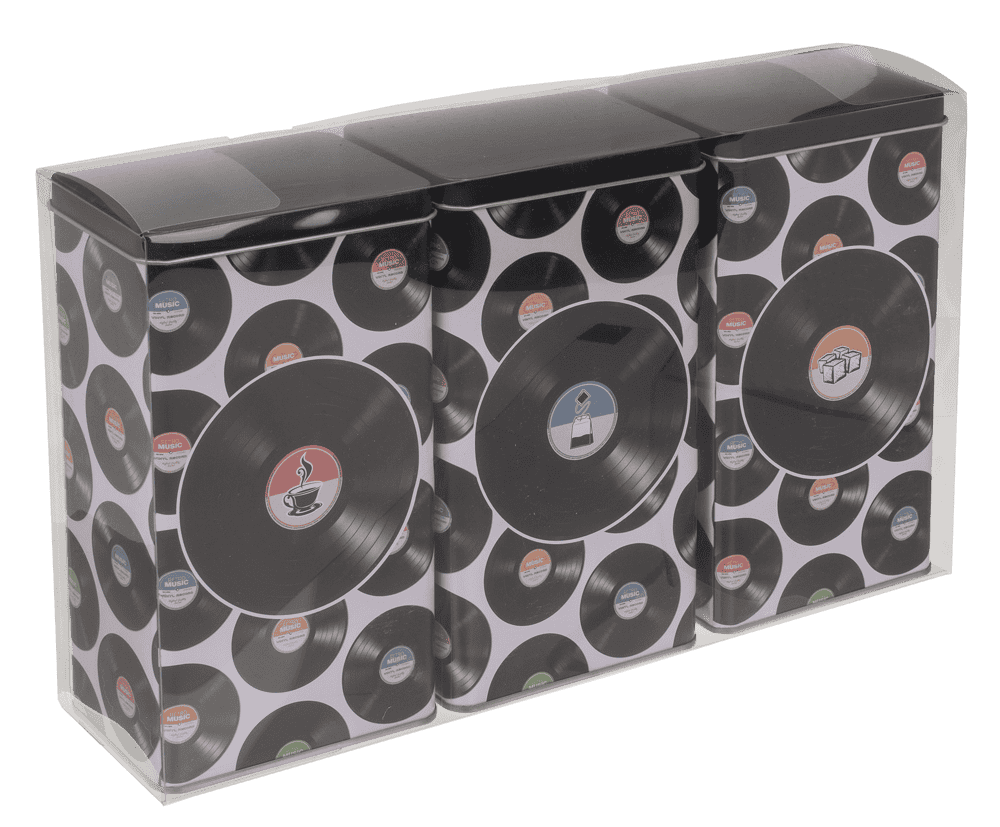 Rectangular tin box, Coffee, Tea & Sugar,