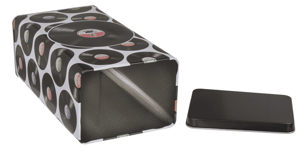 Rectangular tin box, Coffee, Tea & Sugar,