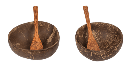 Coconut Bowl, set of 2 with 2 spoons,