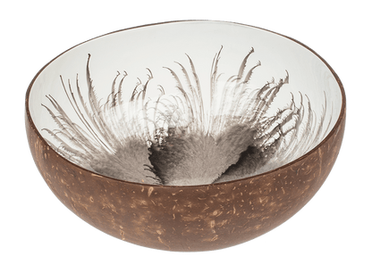 Coconut bowl, painted, 3 assorted,