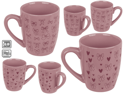 Mug, Bows, Stoneware,