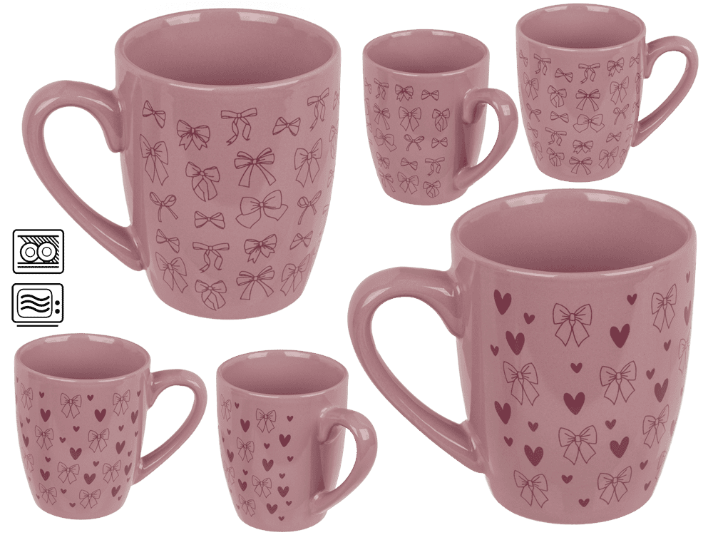 Mug, Bows, Stoneware,