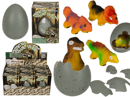 Growing dinosaur in egg,