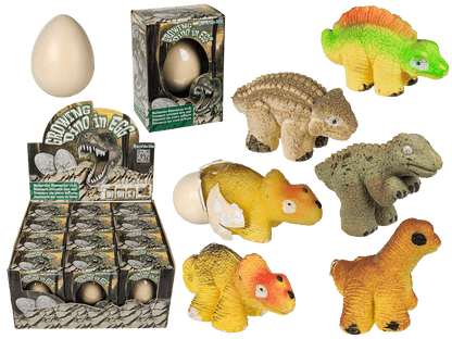 Growing mini dinosaur in egg,