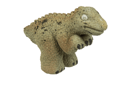 Growing mini dinosaur in egg,