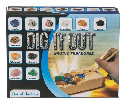 Excavation set with 5 gems,