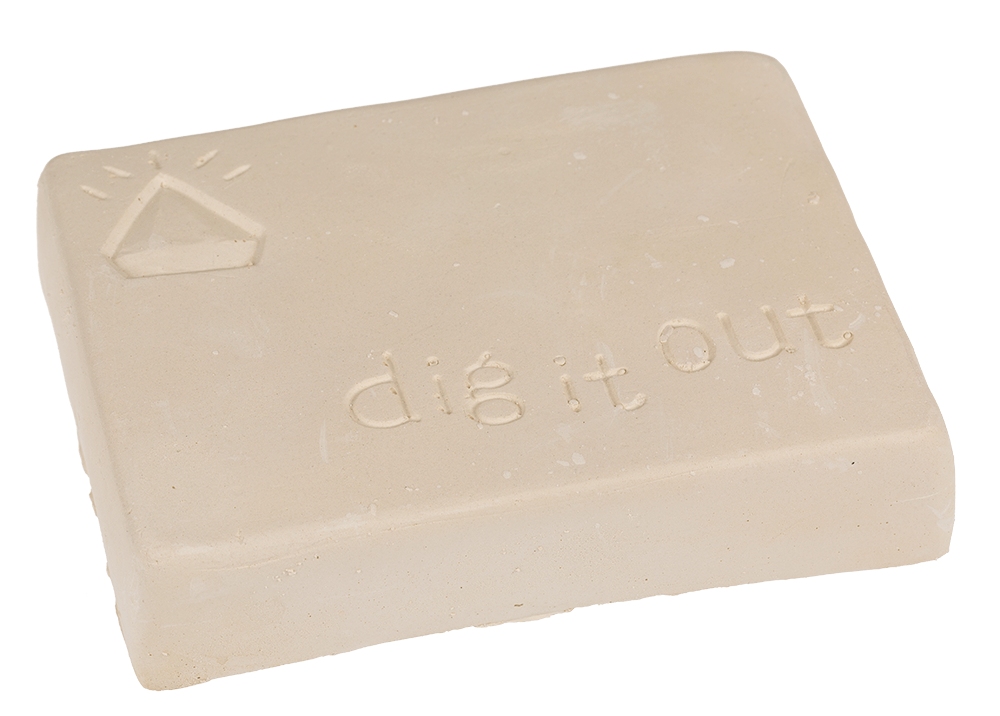 Excavation set with 5 gems,