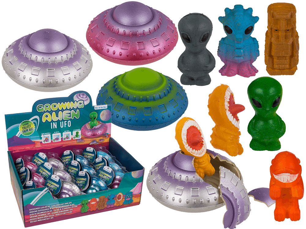 Growing Alien in Ufo, approx. 8 x 5,5 cm,