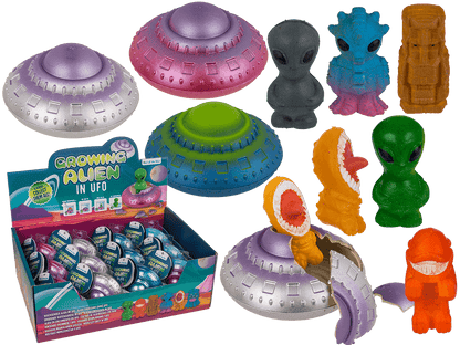 Growing Alien in Ufo, approx. 8 x 5,5 cm,