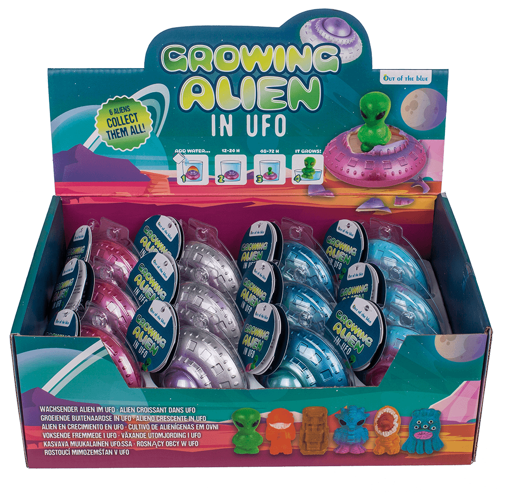 Growing Alien in Ufo, approx. 8 x 5,5 cm,