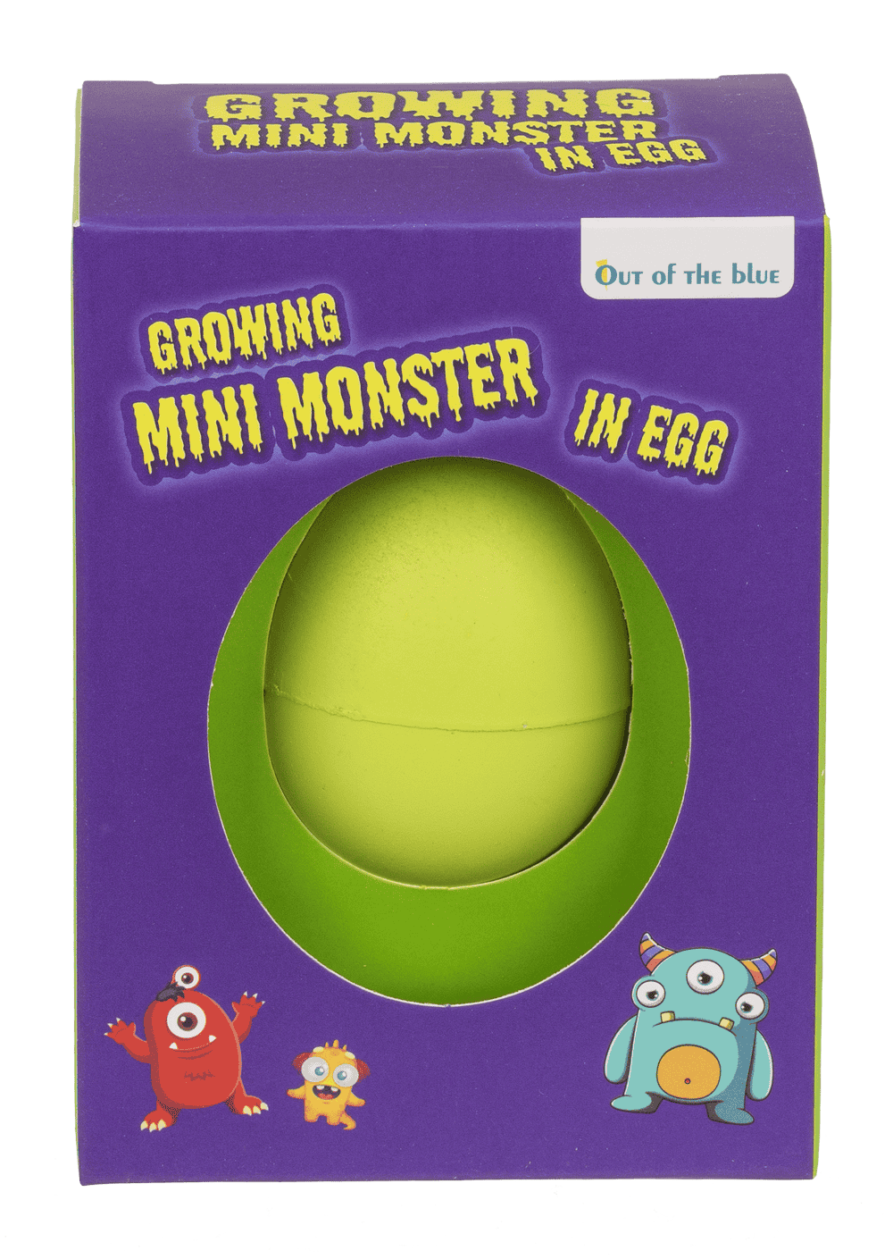 Growing mini monster in egg, 6,5 cm,