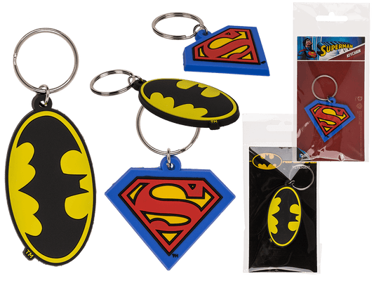 Metal key chain, Superman & Batman,