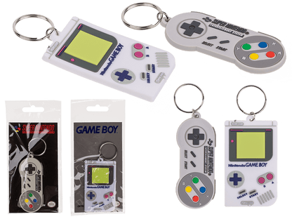 Metal keychain, Nintendo Controller & Gameboy,