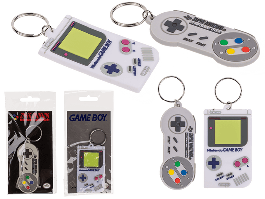 Metal keychain, Nintendo Controller & Gameboy,