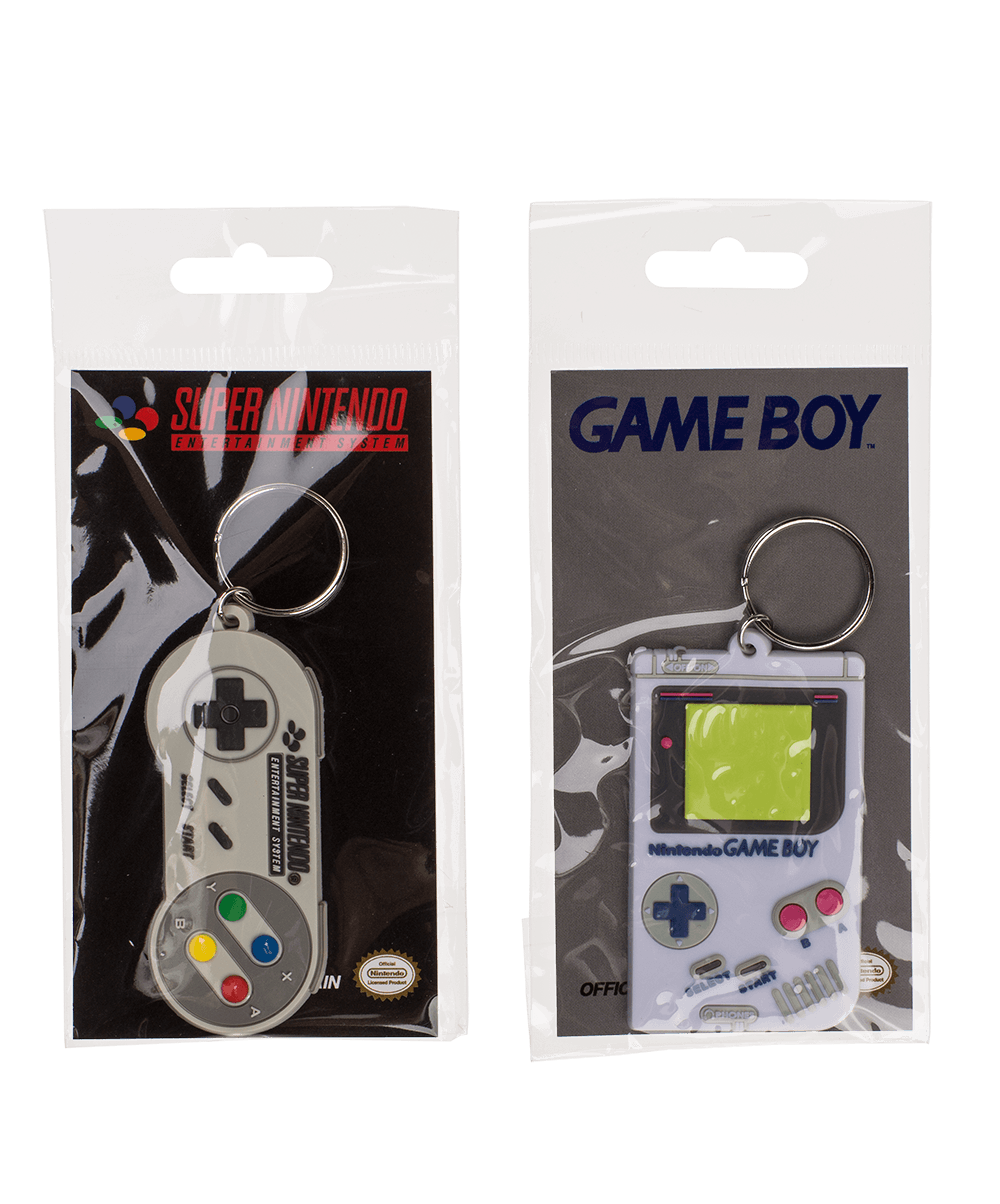 Metal keychain, Nintendo Controller & Gameboy,