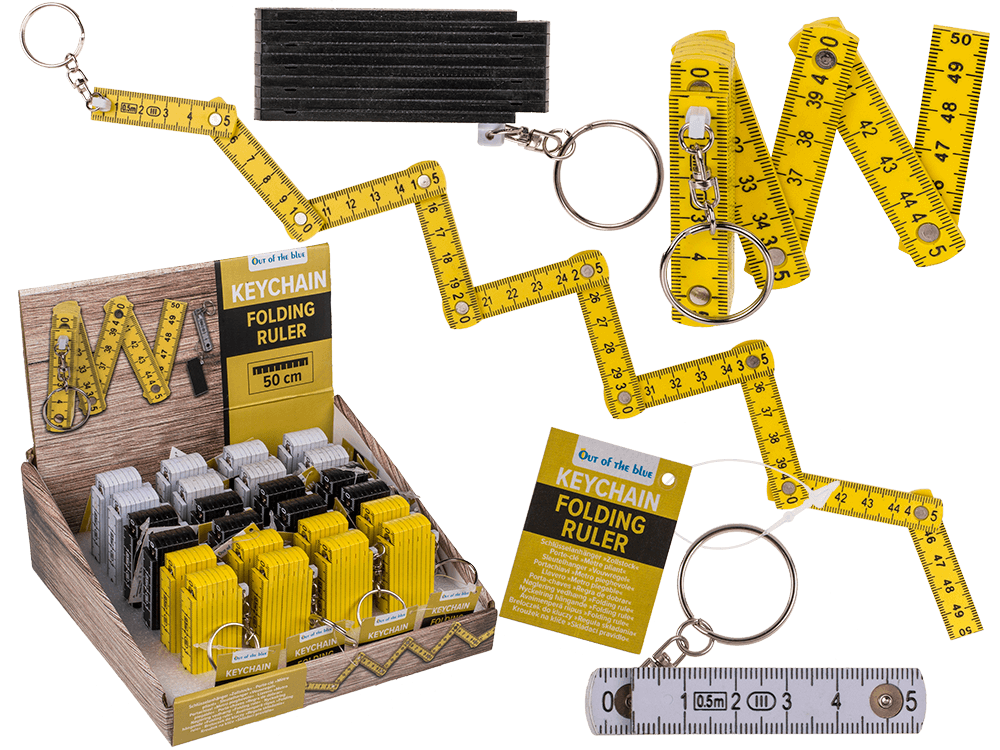 Keychain, Plastic Folding Ruler,