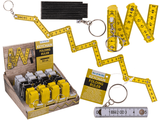 Keychain, Plastic Folding Ruler,