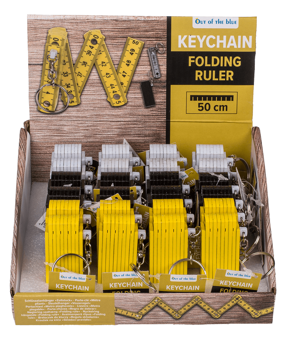 Keychain, Plastic Folding Ruler,