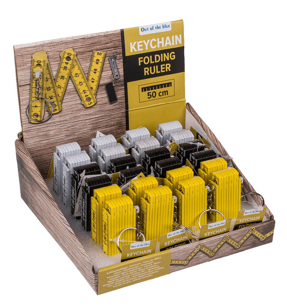 Keychain, Plastic Folding Ruler,