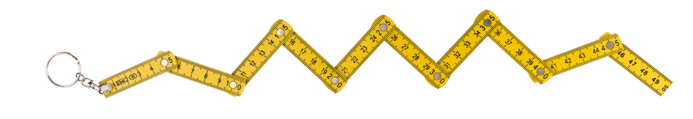 Keychain, Plastic Folding Ruler,