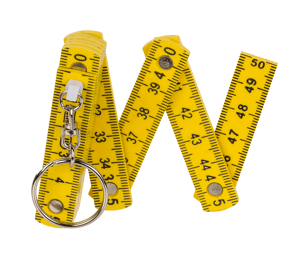 Keychain, Plastic Folding Ruler,