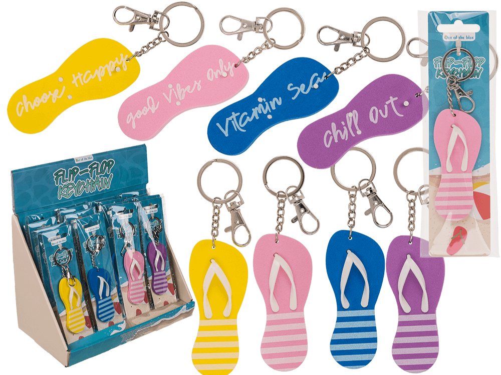 Metal key chain, Flip Flop,