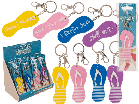 Metal key chain, Flip Flop,