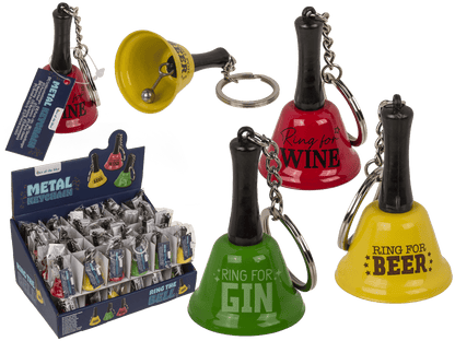 Keychain, Bell - Ring for Wine/Beer/Gin,