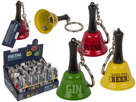 Keychain, Bell - Ring for Wine/Beer/Gin,