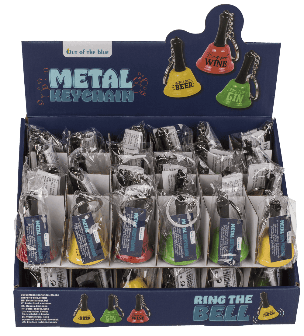 Keychain, Bell - Ring for Wine/Beer/Gin,