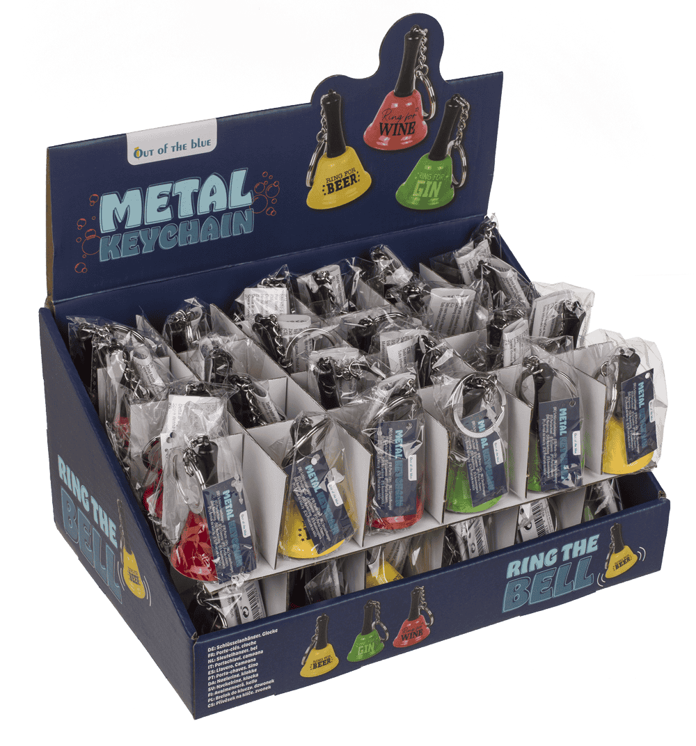 Keychain, Bell - Ring for Wine/Beer/Gin,