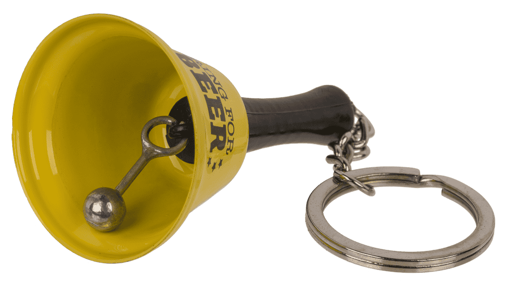 Keychain, Bell - Ring for Wine/Beer/Gin,