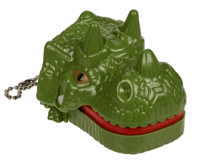 Metal keychain, Biting Dinosaur & Dragon,
