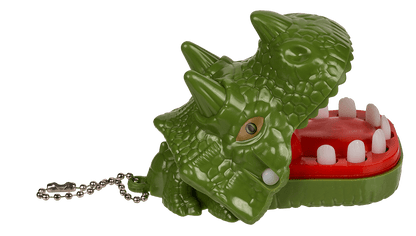 Metal keychain, Biting Dinosaur & Dragon,