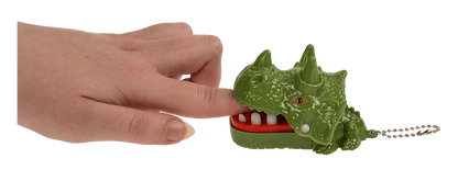 Metal keychain, Biting Dinosaur & Dragon,