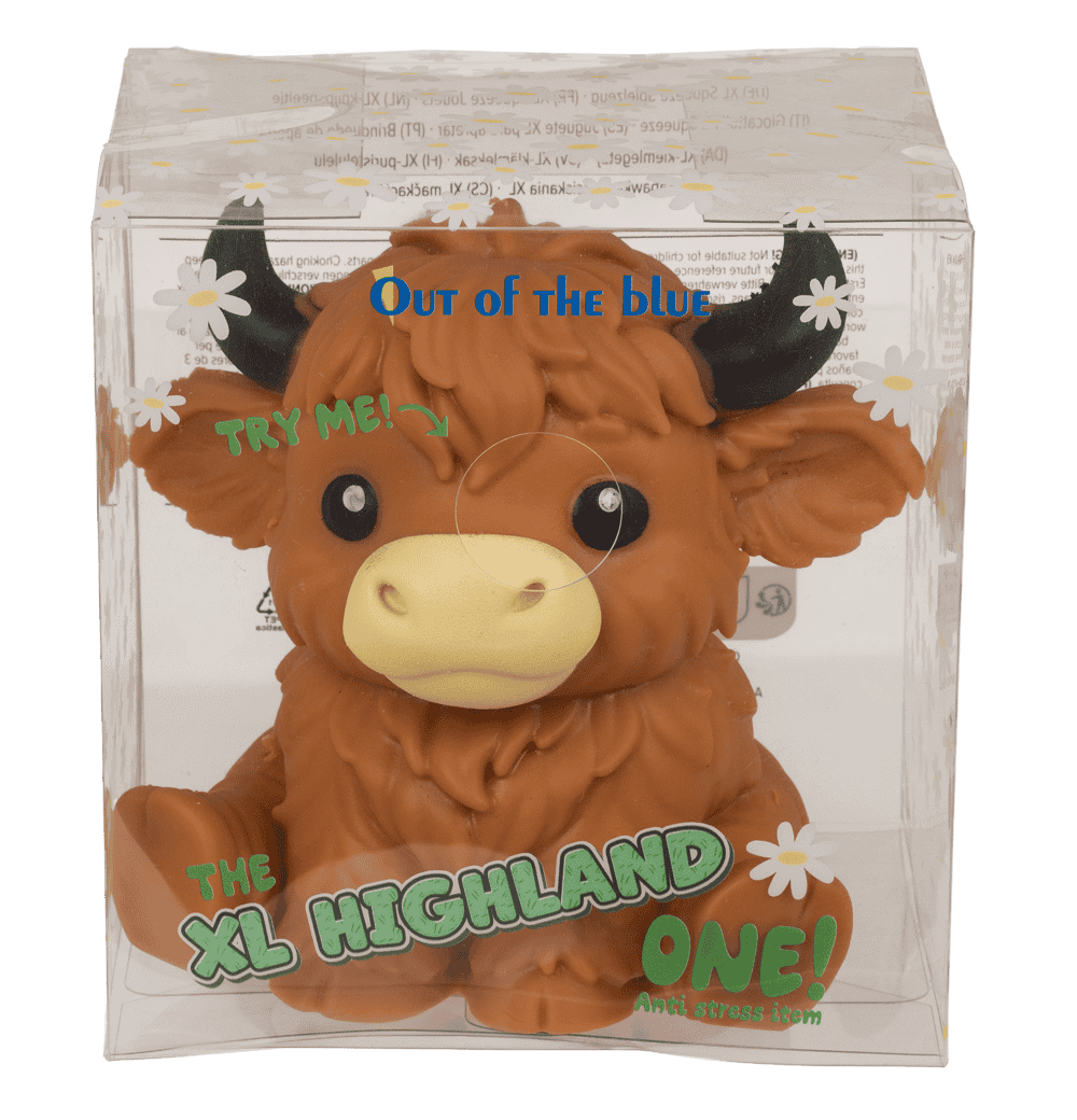 XL Squeeze Highland Cow, 13,5 x 13,5 cm,