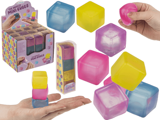 Anti stress mini cubes, 3,2 cm,