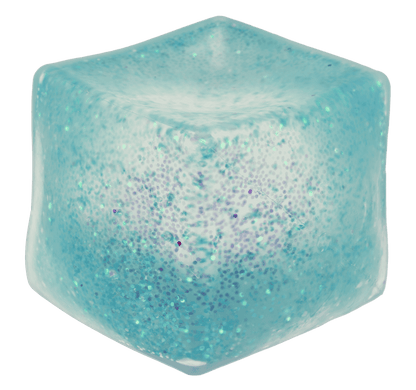 XL anti stress glitter cube, 7,3 cm,
