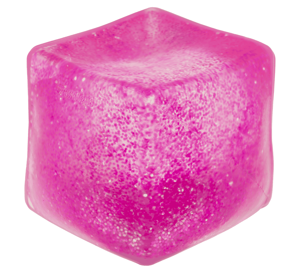 XL anti stress glitter cube, 7,3 cm,
