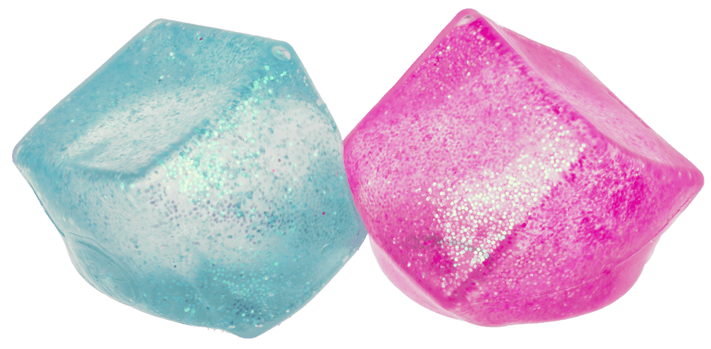 XL anti stress glitter cube, 7,3 cm,