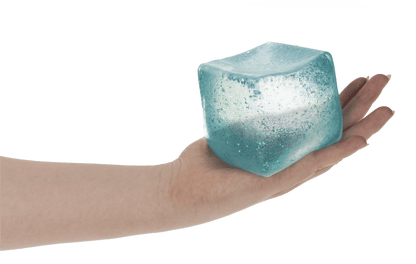 XL anti stress glitter cube, 7,3 cm,