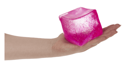 XL anti stress glitter cube, 7,3 cm,