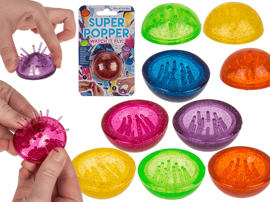 Super Popper, Jelly Dome, with glitter effect,
