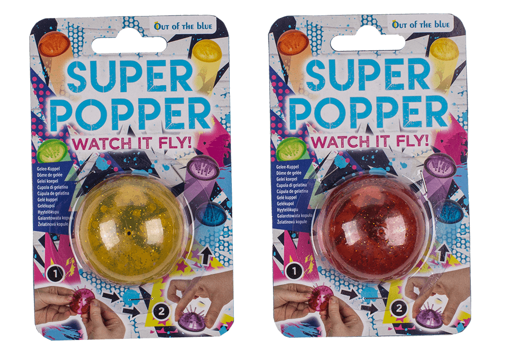 Super Popper, Jelly Dome, with glitter effect,