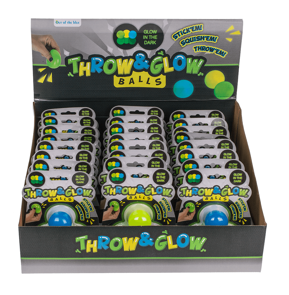 Throw & Glow Balls, 3 pcs p. card, ca. 4 cm,