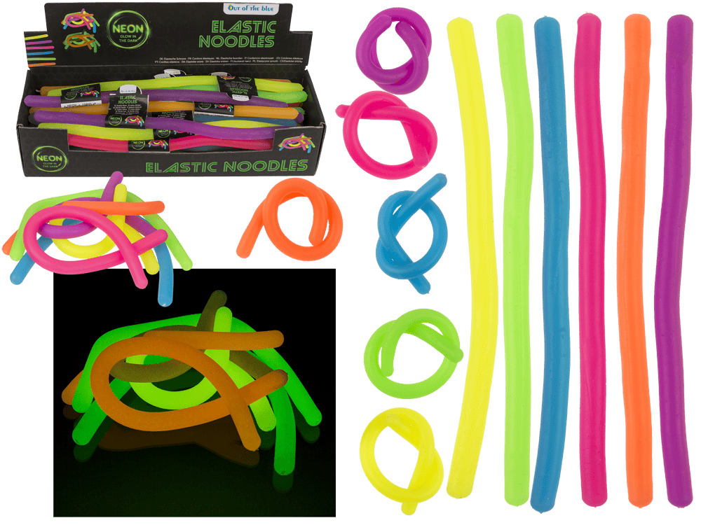 Elastic Noodles, Glow in the Dark, ca. 29 cm,