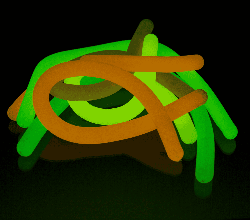 Elastic Noodles, Glow in the Dark, ca. 29 cm,