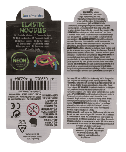 Elastic Noodles, Glow in the Dark, ca. 29 cm,